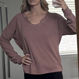 Beautiful Dusty Rose Sweater - size L